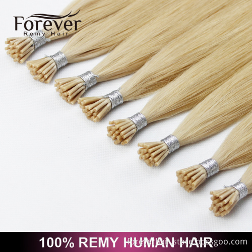 Forever high quality 100 real Indian remy human blonde #613 double drawn stick tip hair